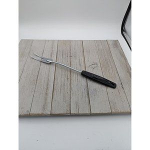 Vintage Foley #2 Meat Utility Fork Black Handle 12" Chrome